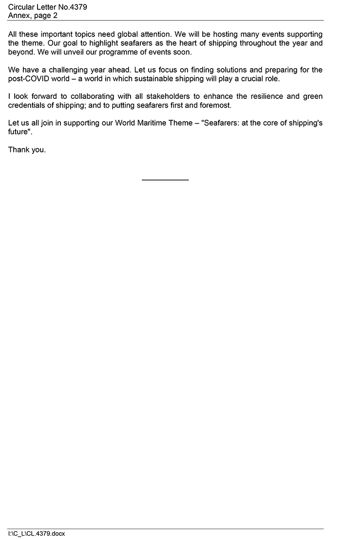 Circular Letter No.4379 World Maritime Day And Day Of The Seafarer 2021 Secretariat 4