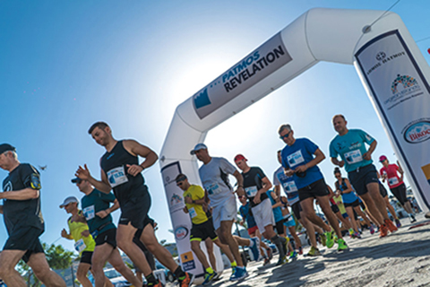 Patmos Revelation Running 1 by Mike Tsolis